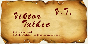 Viktor Tulkić vizit kartica